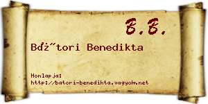 Bátori Benedikta névjegykártya